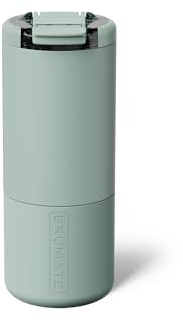 BrüMate Strova 500ml Insulated Coffee Cup, Travel Mug with 100% Leakproof | Lid, Coffee Mug for Hot Drinks, Thermal Cup, Ceramic-Lined Interior, Reusable Coffee Cup for Commuting, (Sage)