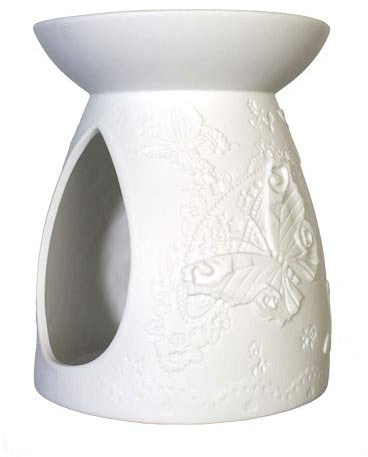 Cello Tealight Wax Melt & Oil Burner, Silk Wings, Stunning porcelain designs safe for use around children and pets. Use wax or oil in the top and magically fragrance your room.