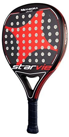 Star vie Metheora Jr 2018 - Pala de pádel para Hombre, Negro/Rojo, 0.36