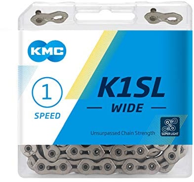 KMC K1SL Wide BMX Chain, Silver, 100 Link