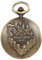 JewelryWe Taschenuhr Herren Analog Quarz Vintage Altes Schloss Burg Uhr Pocket Watch mit Halskette Kette