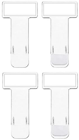 Hallenwerk Parkscheinhalter Clip Zettelhalter Halter für Parkschein Parkausweis Bewohnerausweis Zettel Notizen für die Windschutzscheibe von Auto selbstklebend transparent (4X Stück Set)