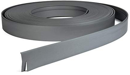 DQ-PP GARDINENSCHIENE Blende | 100cm | PVC | Silber | 1m | Gardinen Schiene Vorhangschienen