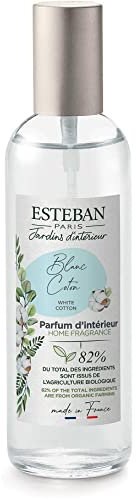 Esteban - Raumspray Duftspray – Raumduft - 100 ml, Lufterfrischer Spray für Wohnung & WC, Room Spray mit Bio-Alkohol - langanhaltende Frische - Recycelbares Glas - White Cotton