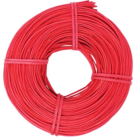 famos Peddigrohr Flechtmaterial Korbflechten 2,25 mm viele Farben zur Auswahl (100g, Rot)