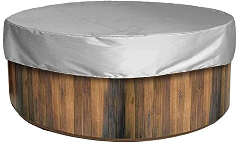 PRELGOSP Cubiertas para Jacuzzi, Cubierta SPA Redondo, Funda Jacuzzi contra el Viento y Los Rayos UV para Gatos Perros Mascotas Niños Interior al Aire Libre,Gris,190 * 30cm