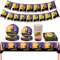 BlinBlin Halloween Stoviglie Feste, Articoli per Feste di Halloween, Confezione per Stoviglie di Halloween, Tovaglioli Piatti Tazza Tovaglia Striscione per 20 Ospiti