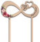 Blumenstecker Infinity aus hochwertigem Edelstahl für Blumenstrauß Blumentopf - Gartenstecker Metallstecker - Hochzeitsgeschenk - Geschenk Partner Liebe - Persönliches Unendlichkeitszeichen
