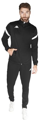 Kappa Dalcito Tuta da ginnastica, Nero / Bianco, 3XL Unisex - Adulto