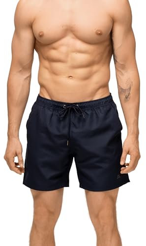 DANISH ENDURANCE Bañador Hombre de Secado Rápido, Traje de Baño, Playa, Piscina, Surf y Deporte, Azul Oscuro, M