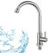 Wasserhahn Küche, Einhand Wasserhahn, Kaltem Wasser Wasserhahn, 360°Drehbar Kaltwasserhahn, Wasser-Kaltwasserhahn Edelstahl, 360°Schwenkbar, für Kaltem Wasser, für Küche und Spül (Silber)