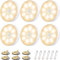 Electight Motion Sensor Lights Indoor, 6 Pack Night Light Stick on Wall Type-C USB Rechargeable Battery, Cordless Stair Lights with Magnetic Base, Puck Light for Cupboard, Wardrobe-Warm Yellow