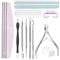 Lime à Ongles Professionnelles,Limes à ongles et Pousse Cuticule,Coupe-cuticules,Brosse à ongles,Kit de manucure et pédicure,Convient pour la maison et le salon