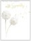 Paperlink Trauerkarte für die ganze Familie, Löwenzahn-Blumen mit Folien-Finish, umweltfreundlich und recycelbar