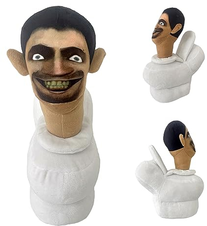 Skibidi Toilettenplüsch, 30cm/12inch Gefüllte Skibidi Toilette Plüschfigur, 170g Skibidi Toiletten Plüschtier, Stofftier Plüschpuppe, Spielzeug Geschenk für Kindergeburtstag Spielfans Halloween Xmas
