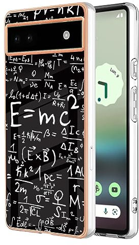 YUXING Cover per Google Pixel 6a, Disegno del Modello IMD, TPU Anti Ingiallimento Custodia Cellulare con Assorbimento degli Urti e Anti-Graffio | Equation