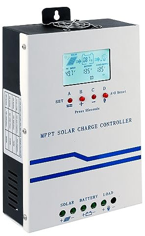 Y&H MPPT 60A Solar Charger Controller 12V 24V 36V 48V Auto Battery Charger Solar Panel Regulator Max PV Input 160VDC w/LCD Display Work with AGM, Gel, Flooded and Lithium