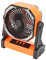 Ventilateur de Camping avec Lanterne LED, 4 Niveaux, Pivot à 270 Degrés, Grand Volume d'air, Ventilateur de Tente Extérieur Rechargeable par USB avec Crochet pour Le Camping
