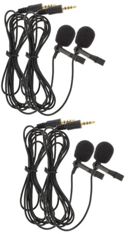 Vaguelly 2sets Robust Clip Mikrofon Für Vorträge Telefon Mic Ergonomisches Design 2 Stücke * 2