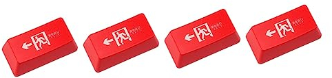 OSALADI 4stücke Computer-Tastatur Zubehör Ersatz-tastenkappe Für Mechanische Gaming-tastaturen Rote Hintergrundbeleuchtung Individuell Gestaltbar Glänzende Lichtdurchlässigkeit