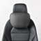 POKSRI Echtes Rindsleder nackenkissen Auto,kopfstütze Auto nackenstütze,Echtes Leder Unterstützung Kissen,Pflanzenbasiertes Polyester,30x19cm Nachfüllbar&Verstellbar Fahrzeug (Schwarz,1p)