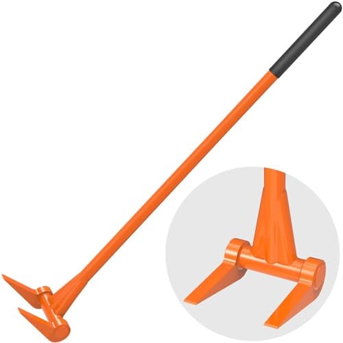 Insaga Long Pry Bar, 122cm Fully Welded Large Crowbar Pallet Buster Breaker Tool Heavy Duty Deck Board Removal Utility Wrecking Bar for Demolition & Lifting, Enhanced Head