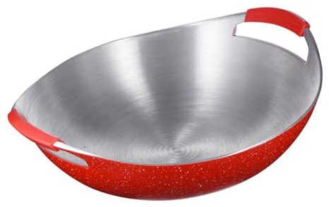 Olla para Pescado con Doble Asa, Olla para Pescado con Revestimiento Antiadherente, Aleación de Aluminio, Olla para Sopa de Pescado Hirviendo con Asas Dobles para Hogar Comercial