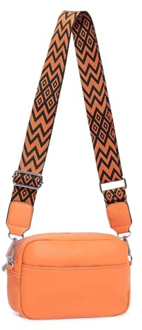 Damen Tasche Gürteltasche Brusttasche Umhängetasche Schultertasche Bauchtasche Crossbody Bag Hüfttasche Handtasche Abendtasche Kunstelder Orange