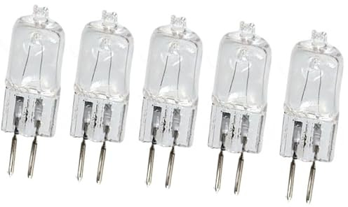UGEFKMQ Ampoule Transparente G5.3 Ampoule Halogène G5.3 220V 20W, Intensité Variable, Blanc Chaud, Ampoule Halogène G5.3,70W,5 Pièces