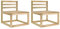 Gecheer Paletten-Mittelsofas Sofa Lounge Gartensofa Einzelsofa Gartenmöbel Loungesofa Innenhof Terrasse 2 STK. Grün Imprägniertes Kiefernholz