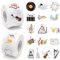 GROBRO7 Musik Aufkleber Rollen Set - 1000 Stück Musikalische Note Aufkleber, 16 Stile Cartoon geformte Belohnungsaufkleber Niedliche Scrapbook Laptop Gitarre Dekor für DIY Labels Crafts Gift Pack Wrap