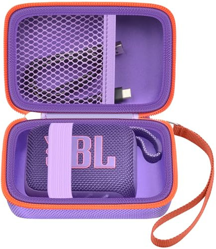 Tragetasche Kompatibel mit JBL Go 4 - tragbarer Bluetooth-Lautsprecher Box Pro Sound, Auch für Go 3/Go3 Eco/Go2 Wasserdichter Mini Wireless Lautsprecher - Nur der Fall (Lila)