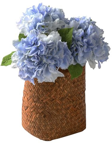 YunNasi Hortensie Künstlich 3pcs Kunstblumen wie echt Deko Blumen Künstlich für Home,Party Seidenblumen Brautstrauß Geschenk Geschenk zu Weihnachten (Blau, 3pcs)