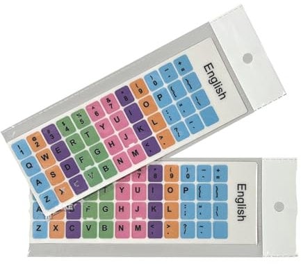 2 Sheets Customizable English Keyboard Stickers Key Stickers for English KeyboardPerfect for Students and Professionals