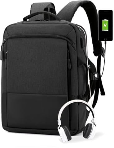DEIUOG Backpack Anti-Theft Laptop Backpack for Men Women,15.6 Inch Business Travel Backpack,Lightweight Rucksack for College,Water-Resistant Daily Carry Laptop