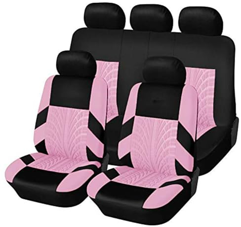 LyTTuu Auto Sitzbezügesets für Suzuki Swift,Sitzschoner Sitzbezug Sitzkissen Sitzauflagen Sitzplatzbezüge Wasserdichter rutschfest Zubehör,Pink