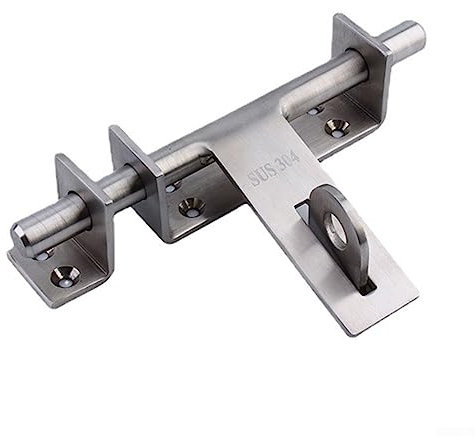 Serrure de porte, loquet de porte coulissant interne, loquet à boulon coulissant, boulon en acier inoxydable épais de 170 mm avec trou de cadenas