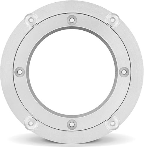 Tischlager, Tischaufsteller für Messedisplays, Drehlager-Drehteller, Aluminiumlegierung, 360 Grad drehbar, Lazy Susan-Drehteller, Außendurchmesser: 12 Zoll, 14 Zoll, 16 Zoll, 18 Zoll, Silber