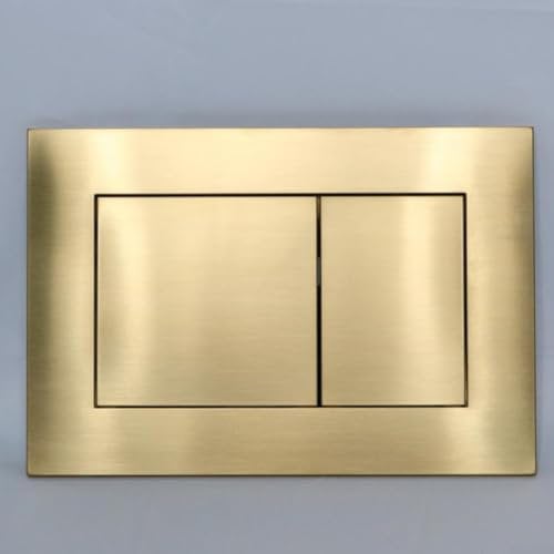 Gold Finish Dual Flush Plate for TECE Cisterns Efficient Toilet Flushing Control Bright Gold & Brushed Gold Options Concealed Design