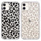 Foonary 2 Pack Clear Leopard Print Phone Case for iPhone 12/iPhone 12 Pro 6.1,Soft Silicone with Cheetah Design Aesthetics Transparent Pattern Cases, Shockproof Bumper Protector Cover for iPhone 12