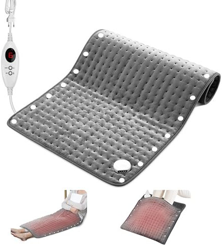 Snailax großes Heizkissen, 43 x 83cm Wärmekissen für Nacken Schulter, Fußwärmer mit Abschaltautomatik, elektrisches Wärmepad zur Linderung von Rückenschmerzen, Geschenk