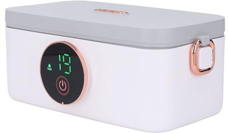 Cordless Electric Lunch Box, Self Heating Quickly 1L Large Capacity 16000mAh Battery Rechargeable for Constant Warming, 60W Electric Heated Lunch Box for Office Car Outdoor