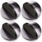 Hotop Self-Adhesive Floor Door Stoppers Oval Stainless Steel Door Stop Mounted Half Moon Wall Protector with Glues for Hard Floor Glass(Grey,4 Pcs)