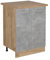 Vicco Küchenunterschrank R-Line, Küchenkommode, Beton, 60 cm, AP Eiche