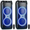 Ibiza Pack 2 Enceintes Lumineuses USB TWS Bluetooth Actives Autonomes 2 x 1200 W COLUMBA1200 Sono