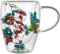 Taza de cristal floral colorida, taza de té de doble pared con flores preservadas, capacidad de 350 ml