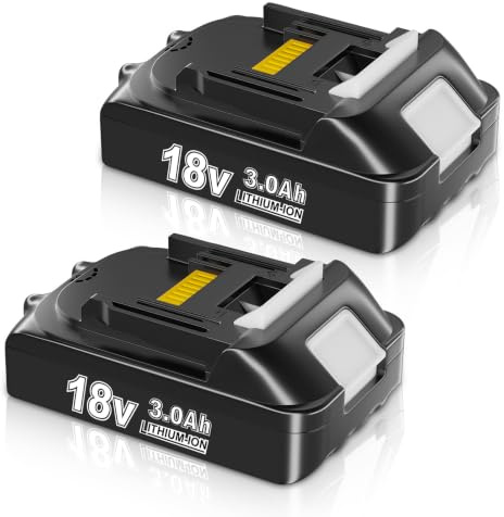 JKSOVIA 2 Stück 3,0Ah Li-Ionen Ersatzakku für Makita Akku 18V 3,0Ah BL1815 – Heimwerker-Backup für Akkuschrauber, kompatibel mit BL1830 BL1840 BL1850 BL1860 BL1860B LXT-400 und DC18RC DC18RD Ladegerät