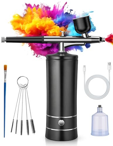 Kabelloses Airbrush Set mit Kompressor, Plus