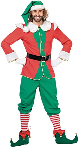 Wilbers Weihnachts-Wichtel Kostüm Elf grün-rot-Weiss 52