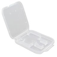 eTECH Collection 100 Pack of Clear Plastic SD/SDHC/SDXC/MicroSD/MicroSDHC/MicroSDXC Memory Card Case Holder for SanDisk/Kingston/Transcend/Samsung Memory Card (Case Only, Memory Card Not Included)